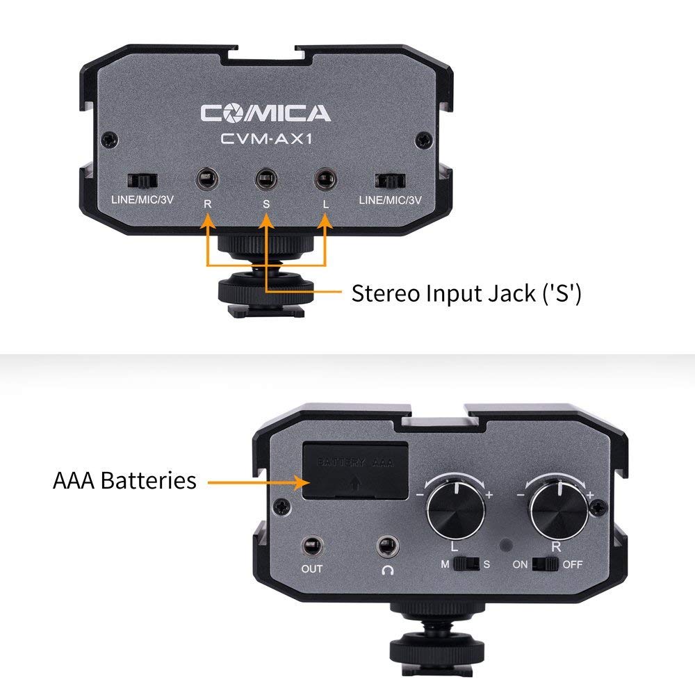 Bộ trộn  micro cho máy ảnh Comica CVM-AX1