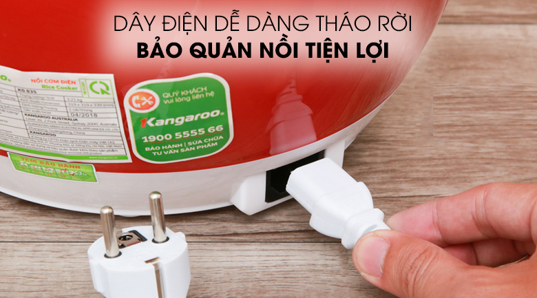 Nồi cơm điện nắp gài Kangaroo 1.8 lít KG835