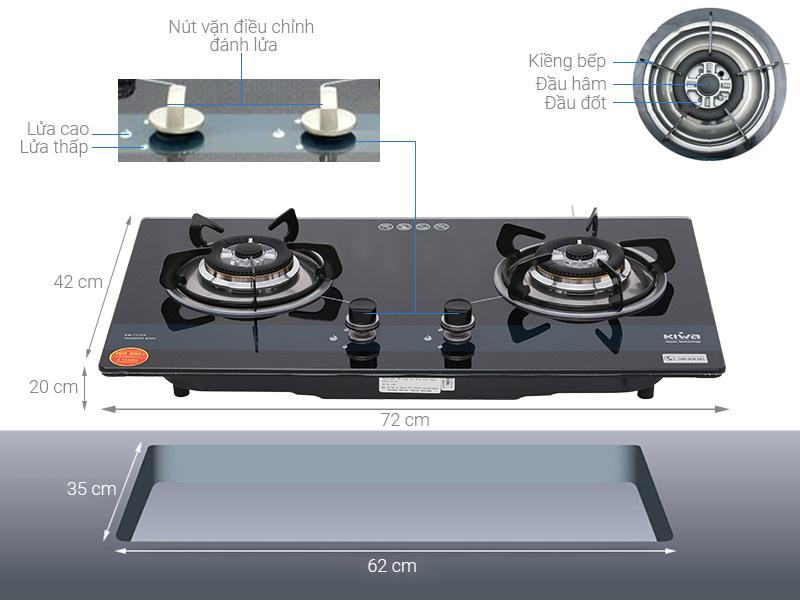 Bếp gas âm Kiwa KW-777GH - Đánh lửa IC