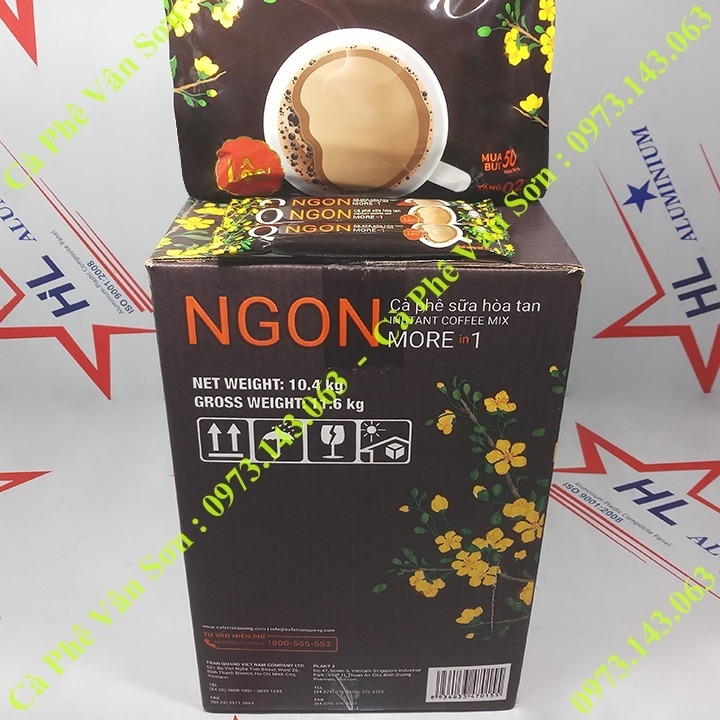 [ Freeship Đơn Từ 50k ] Cà phê sữa Ngon Trần Quang bịch lớn 60 gói