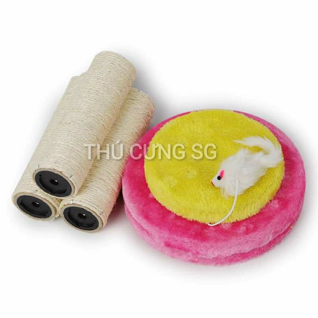 Trụ cào móng cho mèo đế tròn (giao màu ngẫu nhiên)