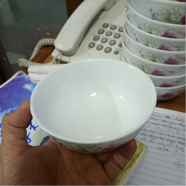 Bộ 10 Bát Cơm Hoa Đỏ Lohaco Cao Cấp