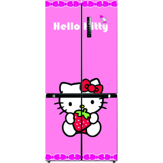 Decal dán tủ lạnh cao cấp - Mẫu Kitty siêu cute