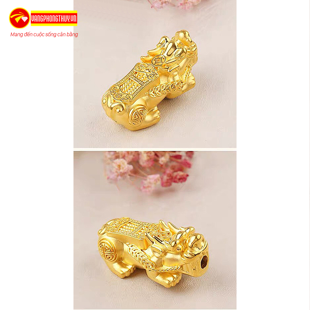 [HCM]Charm Tỳ Hưu Bàn Tính Vàng 24K - KIOJ