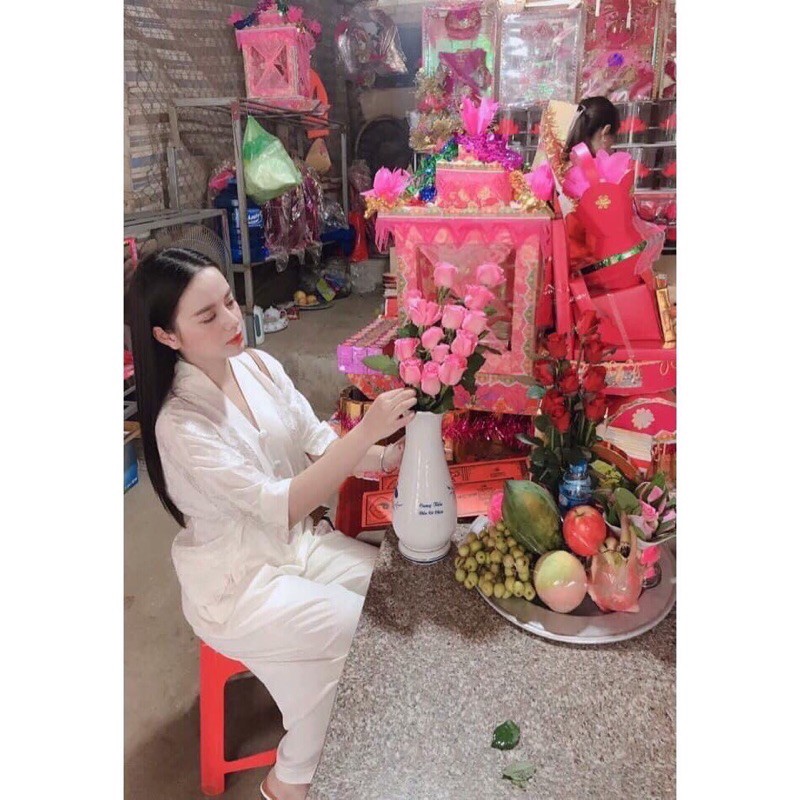 Đồ Lam Đi Chùa # Bà Lai Vải Gấm, Lụa Pháp Cao Cấp