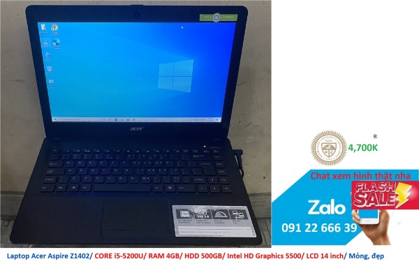 Bảng giá Laptop Acer Aspire Z1402/ CORE i5-5200U/ RAM 4GB/ HDD 500GB/ Intel HD Graphics 5500/ LCD 14 inch/ Mỏng, đẹp Phong Vũ