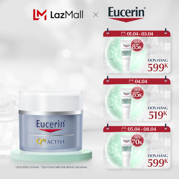 Kem dưỡng tái tạo làn da ban đêm Eucerin Q10 Active Night Cream 50ml 63416 nhập khẩu