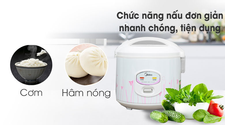 Nồi cơm điện Midea MR-CM1533 hồng
