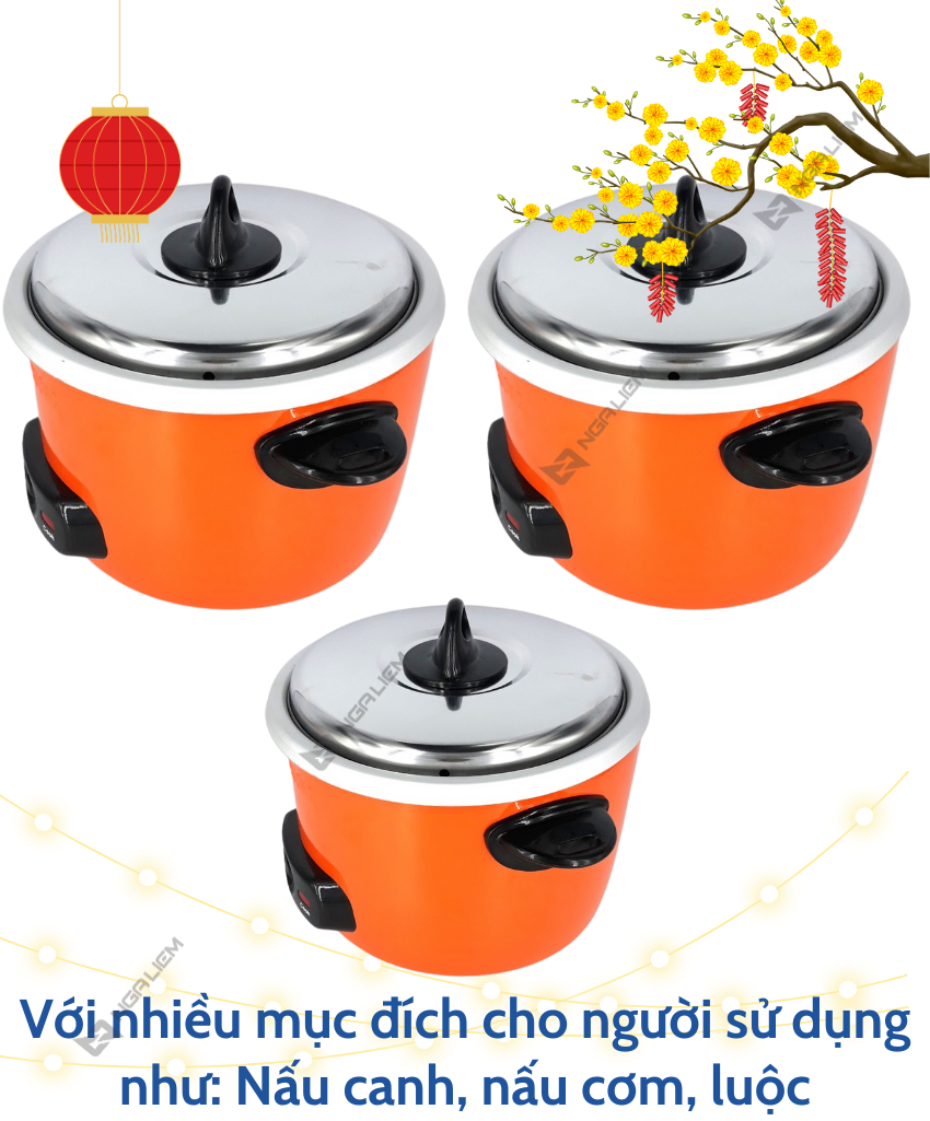 Nồi Cơm Điện 0.8 lít Kim Cương (Nắp rời)