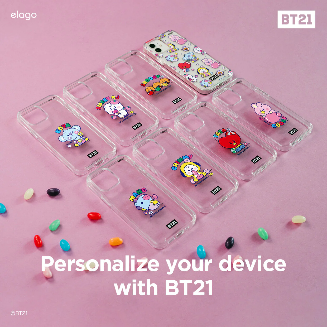 Ốp iPhone 12 6.1 inch Elago LINE FRIENDS Collaboration BT21