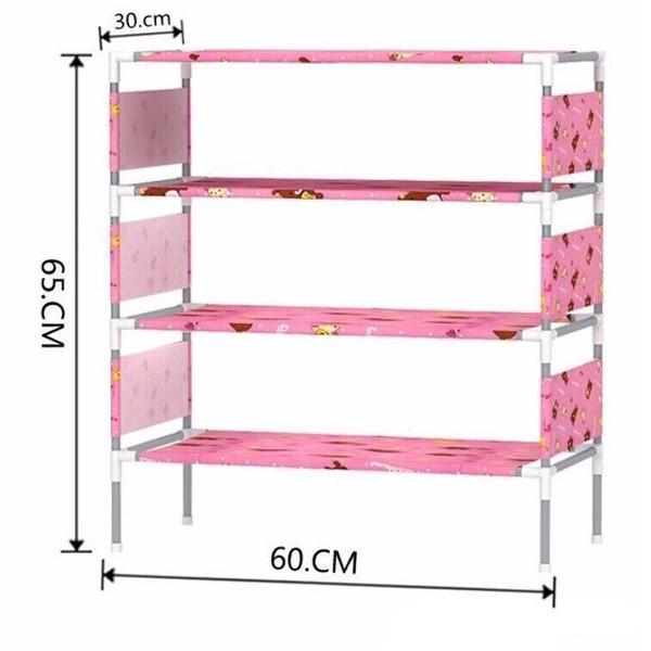 Kệ để giày dép 4 tầng hoa văn