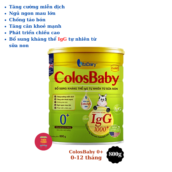 Sữa bột COLOSBABY GOLD 0+ 800G
