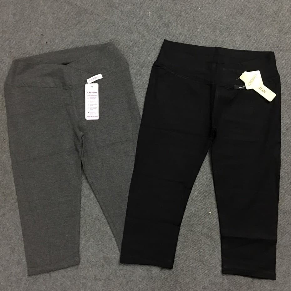 Quần Lửng Bầu Cạp Chéo, Chất Cotton Co Giãn 4 Chiều.
