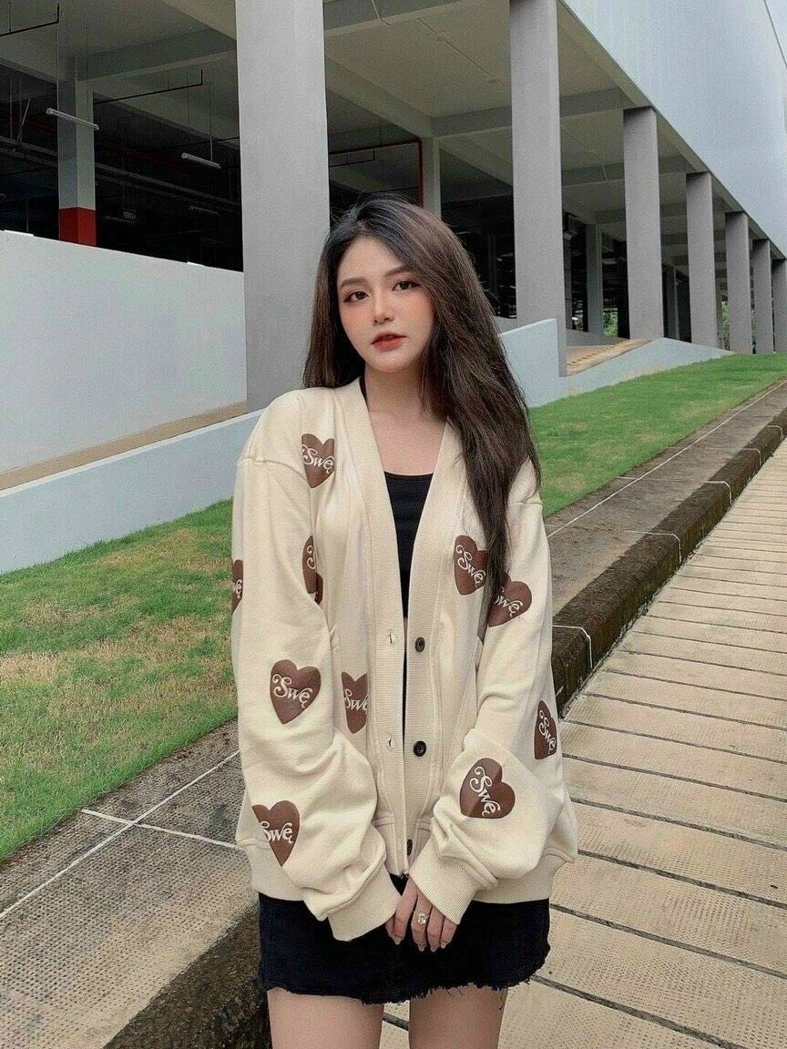 Áo khoác Nữ Cực Nữ Tính Áo khoác Cardigan Đi Học Đi Chơi Thoải Mái