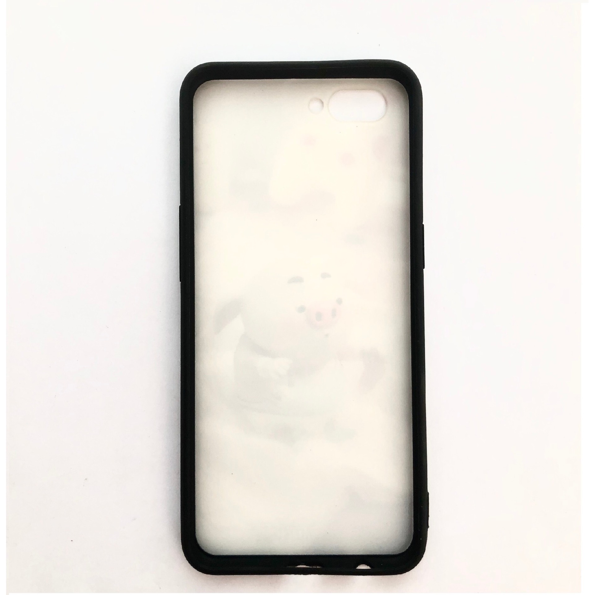 [Nhiều mẫu]. Ốp cứng viền dẻo Oppo A3s (Thân trắng - viền đen - in hình siêu cute)