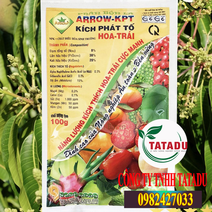 2 gói kích phát tố quang nông - kích thích ra hoa đậu quả 100gr/gói