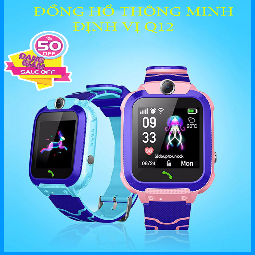 [HCM]Đồng Hồ Thông Minh Trẻ Em  Smartwatch Cho Bé Yêu  Đồng Hồ Đeo Tay Gắn Sim Nghe Gọi 2 Chiều  Đinh Vị Trẻ Em Q12-Hỗ Trợ Camera Tiếng Việt  Dung Lượng Pin 400mah  Chống Nước IP67  SOS Cuộc Gọi Khẩn Cấp.