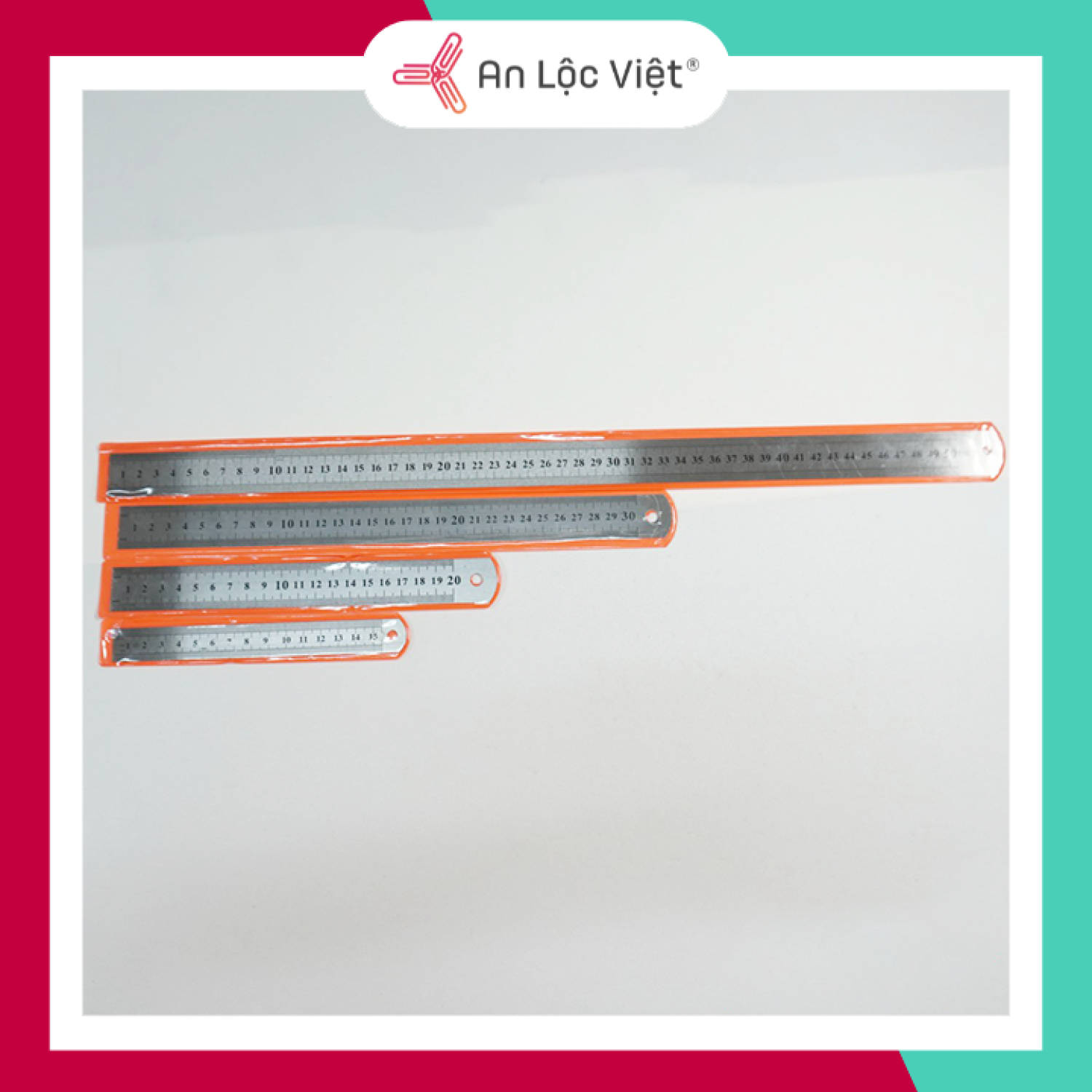 Thước kẻ sắt nhiều kích cỡ 15cm - 20cm - 30cm - 50cm