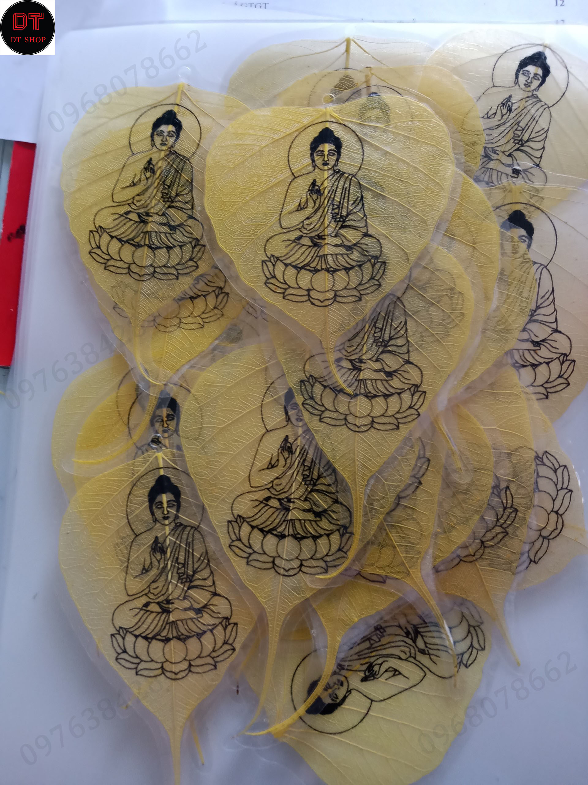 Lá Bồ Đề in hình Phật Thích Ca ( lá to)
