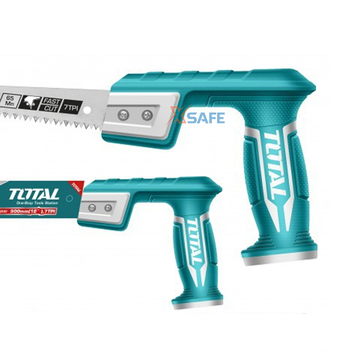 Hand saw the compa total THCS30026 design sharp tip, saw straight material SK5 premium for durability, good heat resistance, step teeth 7tpi with sharp high distribution genuine xsafe