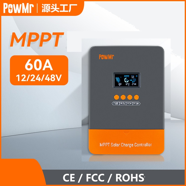 Bộ điều khiển sạc năng lượng mặt trời mppt 60a 12v/24v/48v màn hình lcd