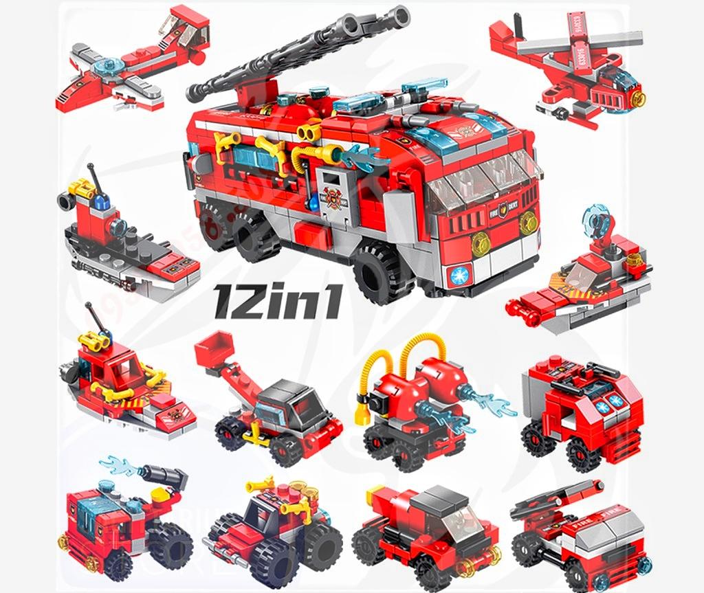 [HCM]Bộ Lego 633016 Lắp Ráp Xe Cứu Hỏa 12 in 1 - City Fire Truck ( 561 Mảnh )