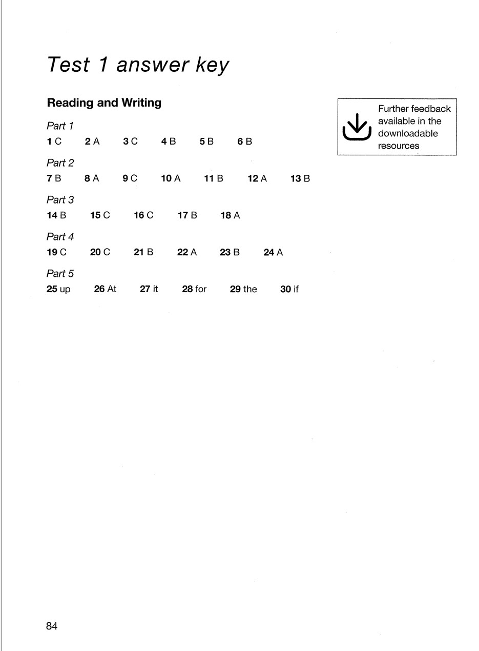 Sách A2 Key 1 for the Revised 2020 Exam Student's Book with Answers