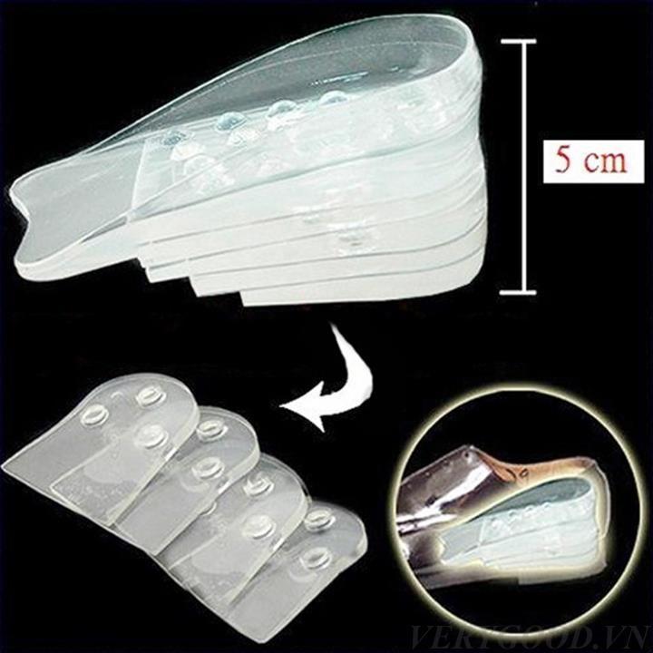Bộ 5 Cặp Đế Lót Độn Giày Silicon Giúp Tăng Chiều Cao
