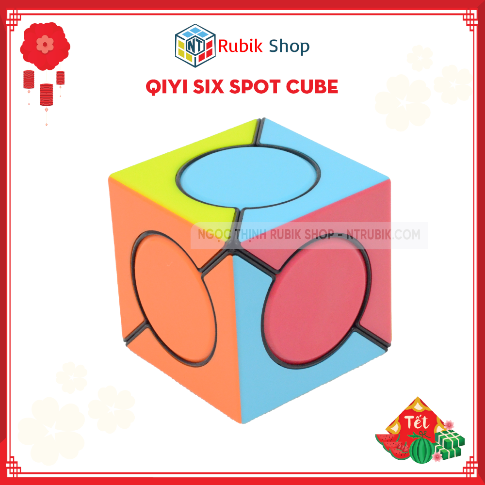 [Hoàn tiền 10%][Rubik Biến Thể] Rubik Qiyi Six Spot Cube Stickerless đồ chơi thông minh