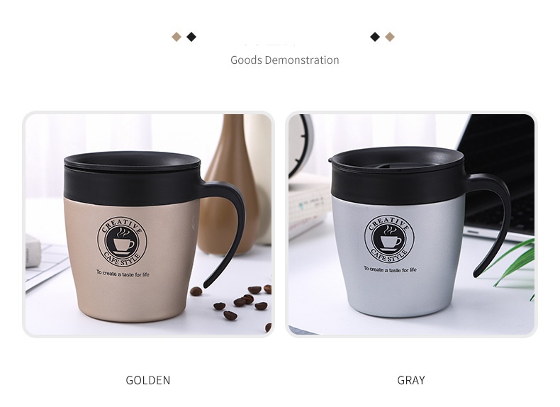 Cốc pha cà phê - Cốc pha cafe inox 304 Creative 330ml - Ly giữ nhiệt cà phê - Ly tự pha ca fphee dành cho văn phòng [RẺ VÔ ĐỊCH]