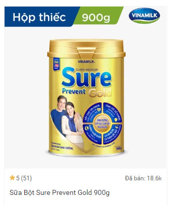 Sữa Bột Sure Prevent Gold