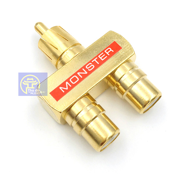 Jack chia AV (RCA) 1 ra 2 Monster (chân thẳng)