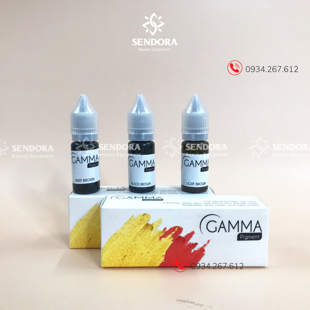[HCM]Mực phun mày Gamma – Deep Brown (chính hãng Đài Loan -10ml)