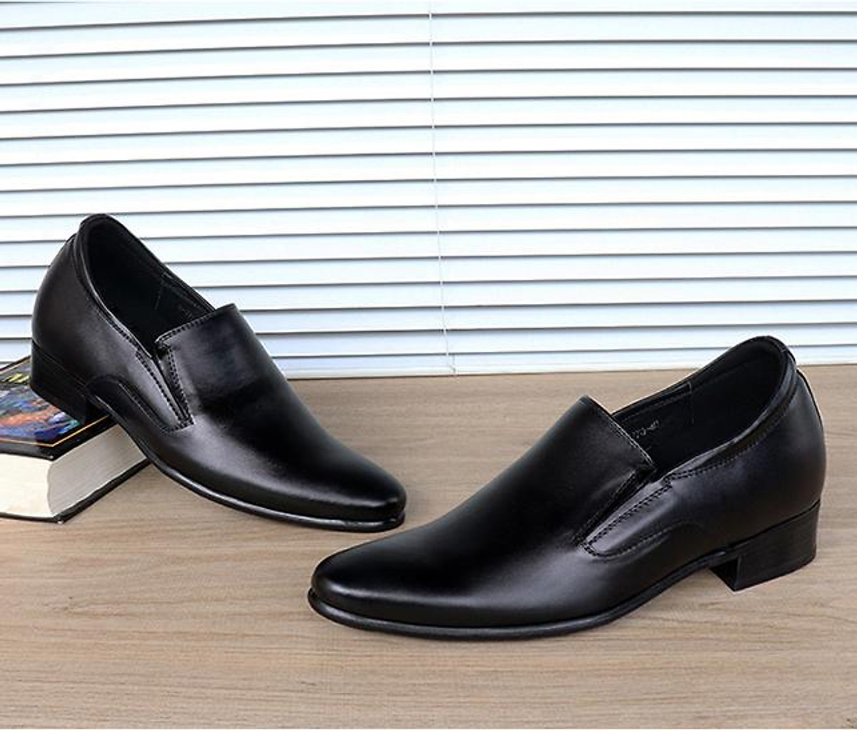 Giày Tăng Chiều Cao Nam S970 Đen Cao 8Cm