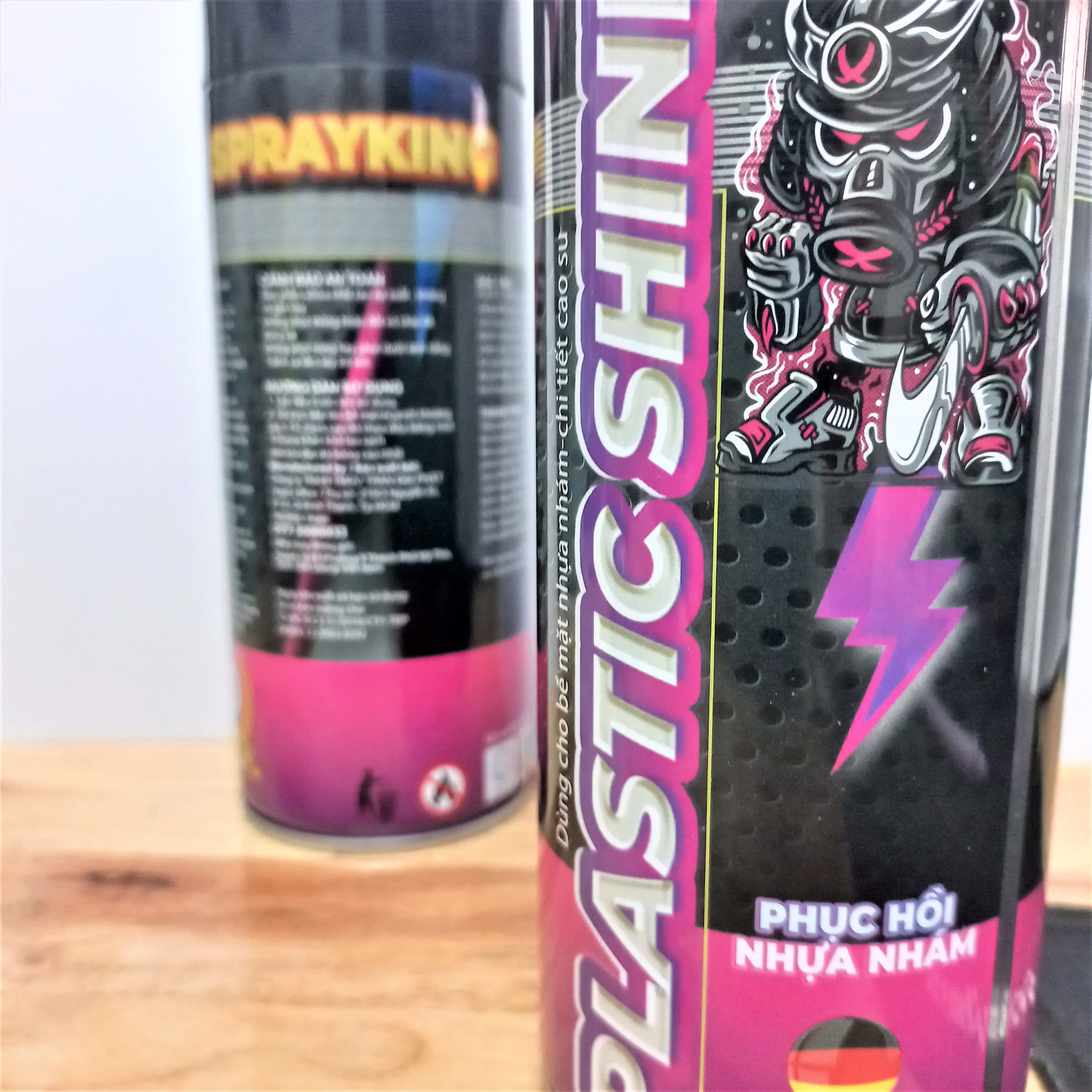 Chai xịt phục hồi nhựa nhám, nhựa đen Sprayking Plastic Shine 400ml