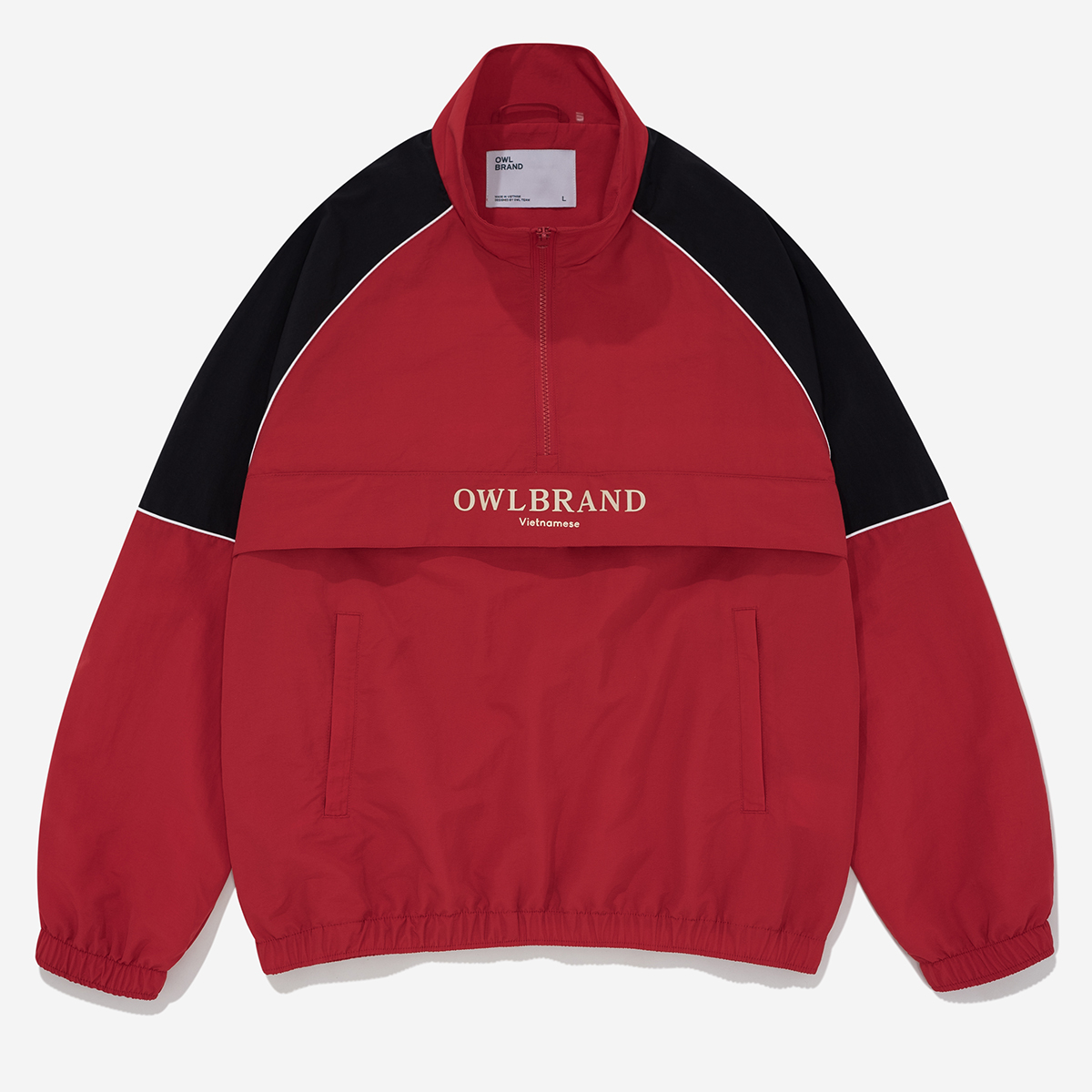 Áo khoác dù Owlbrand Halfzip/Đỏ