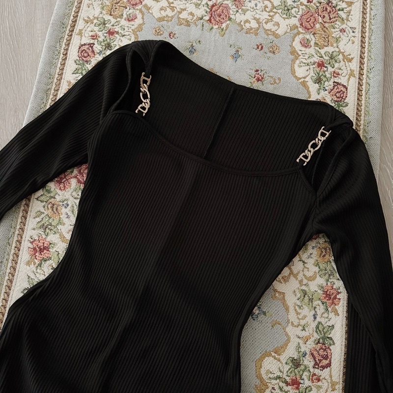 Đầm Body Maxi Tay Dài Cổ Thuyền