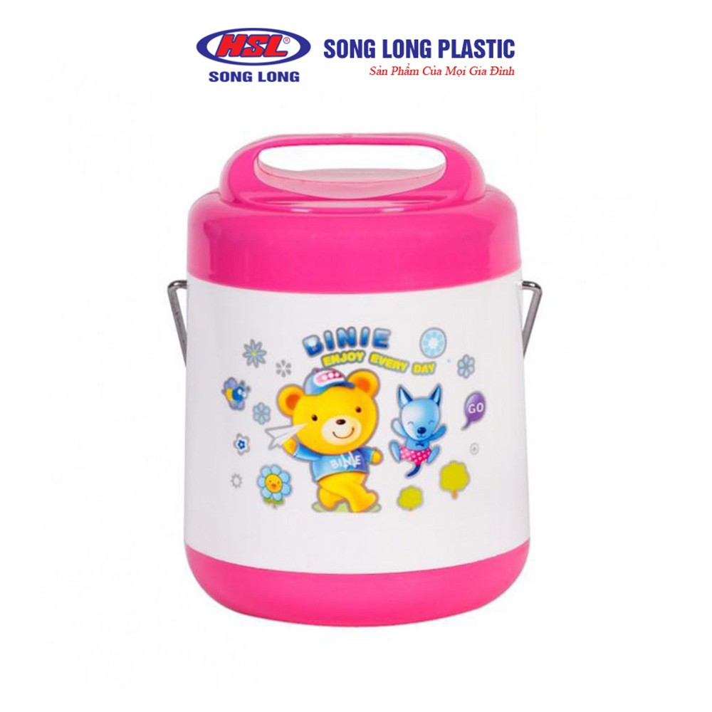 Cặp lồng giữ nhiệt vỏ nhựa ruột inox - Nhựa Song Long
