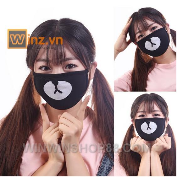[HCM]Combo 2 Khẩu trang gấu Brown (màu đen)