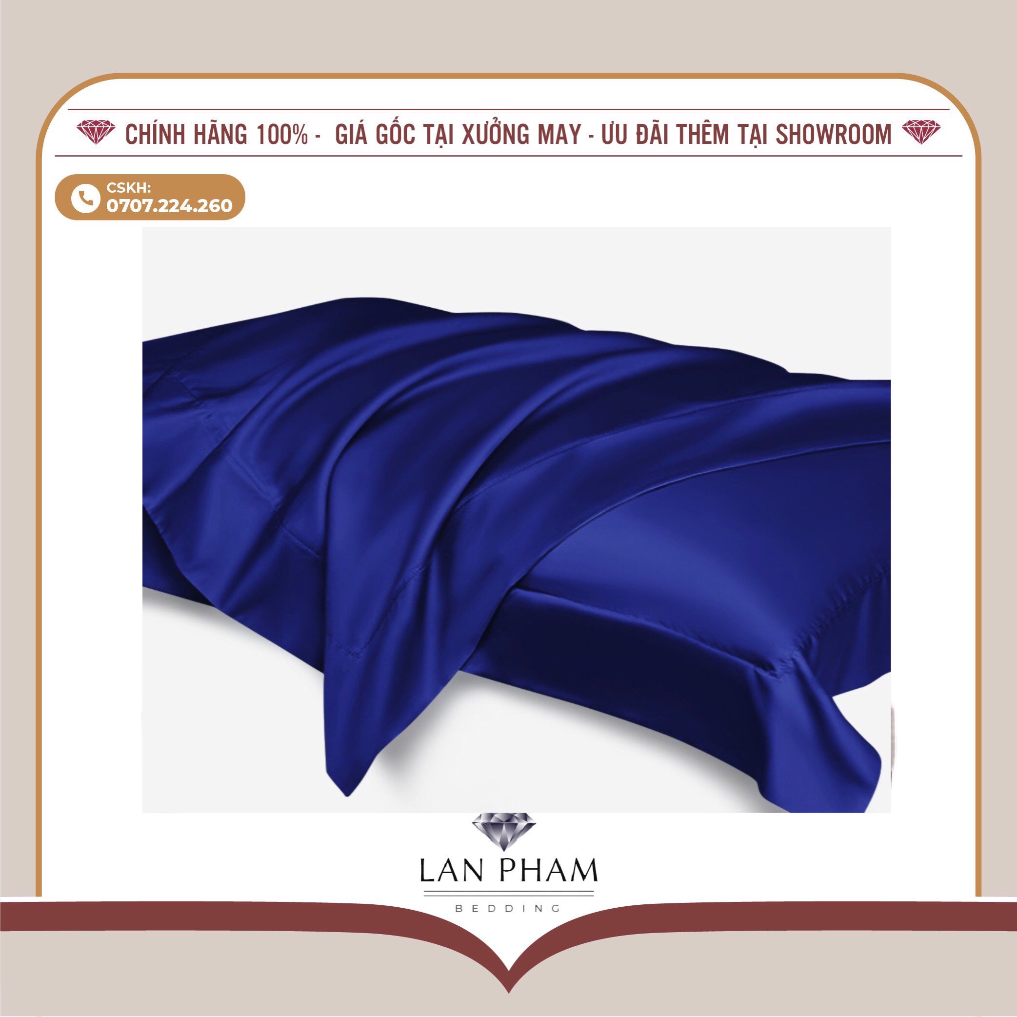 GA - DRAP GIƯỜNG LẺ PHI LỤA XANH BIỂN LAN BEDDING