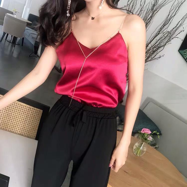 Áo Hai Dây Phi Phối Dây Cổ Duyên Dáng TTS0391