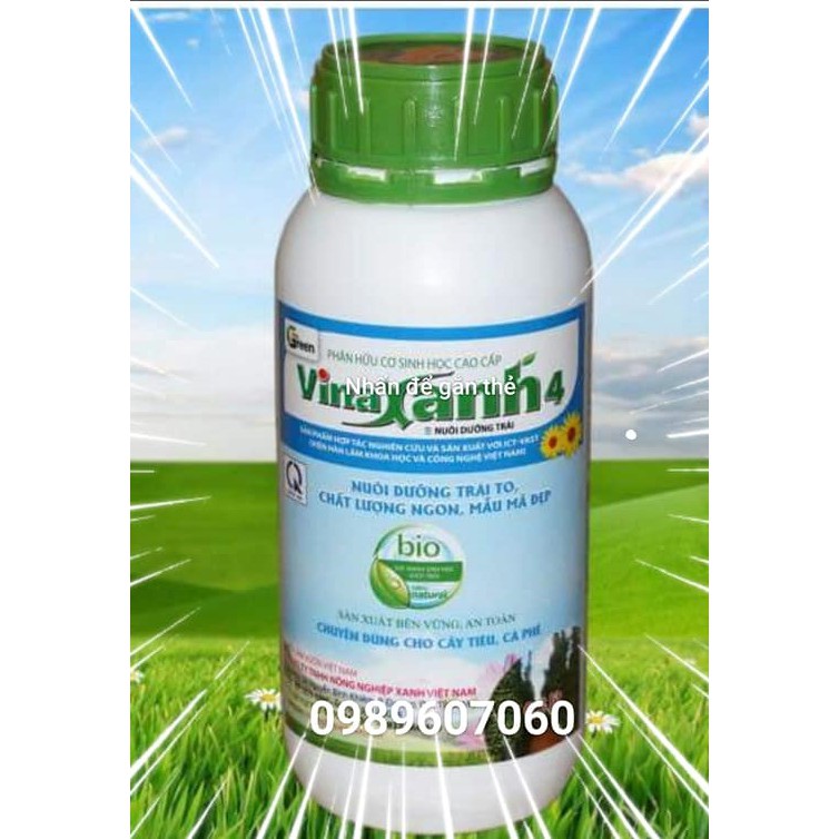 Phân bón lá dưỡng trái vinaxanh số 4 ngon ngọt chống sượng xơ đen