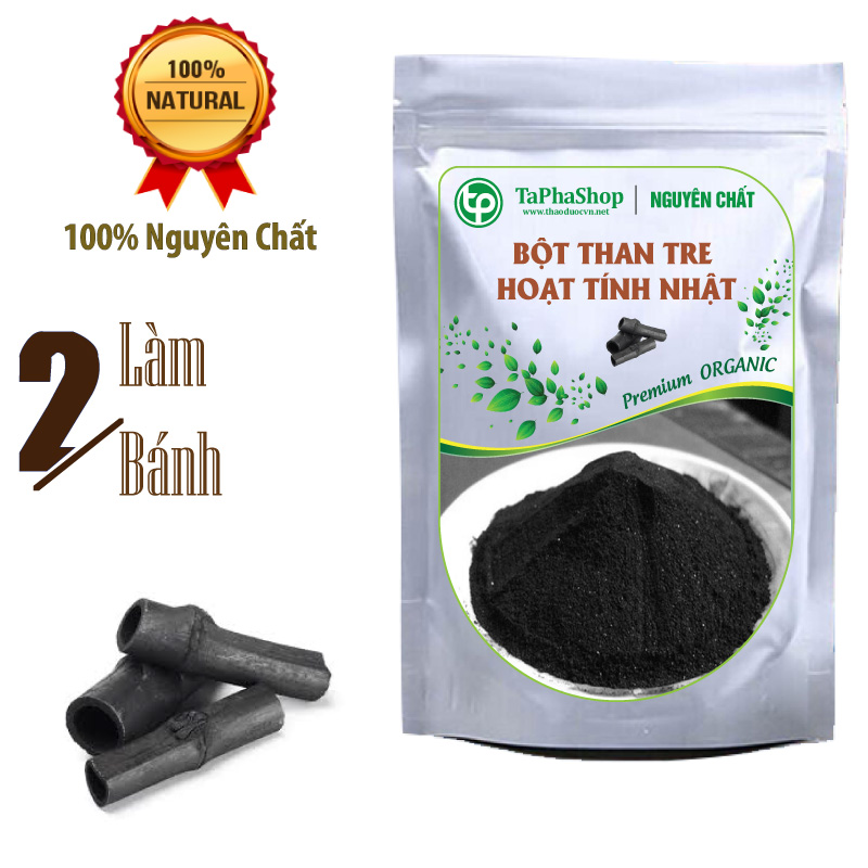 Bột than tre hoạt tính 100g - Bột than tre nguyên chất - Bột than tre Việt Nam - Thảo Dược Tấn Phát