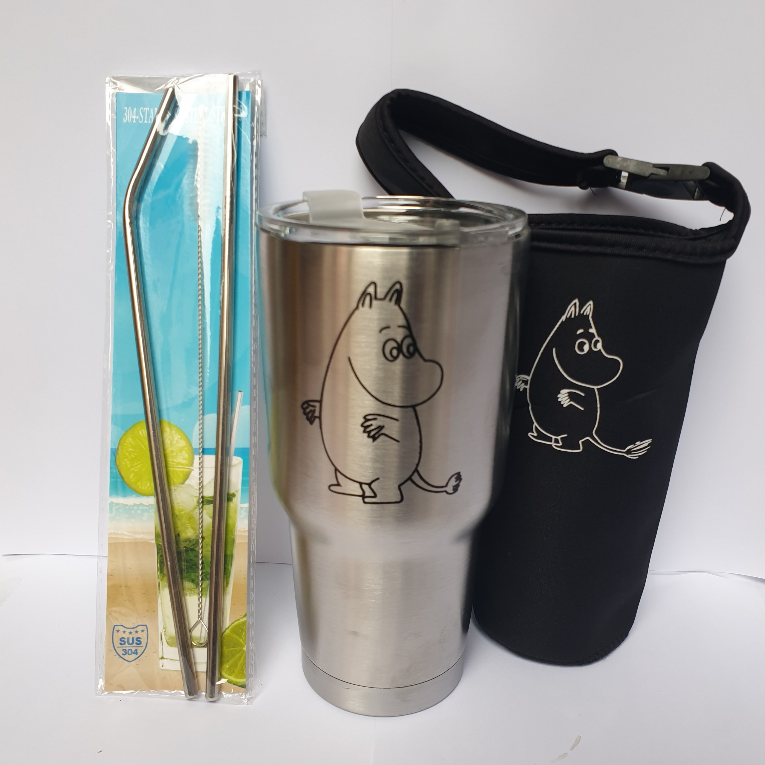 cốc giữ nhiệt starbuck, ly giữ nhiệt inox thái lan 900ml tặng kèm túi giữ nhiệt, 2 ống hút và que cọ rửa