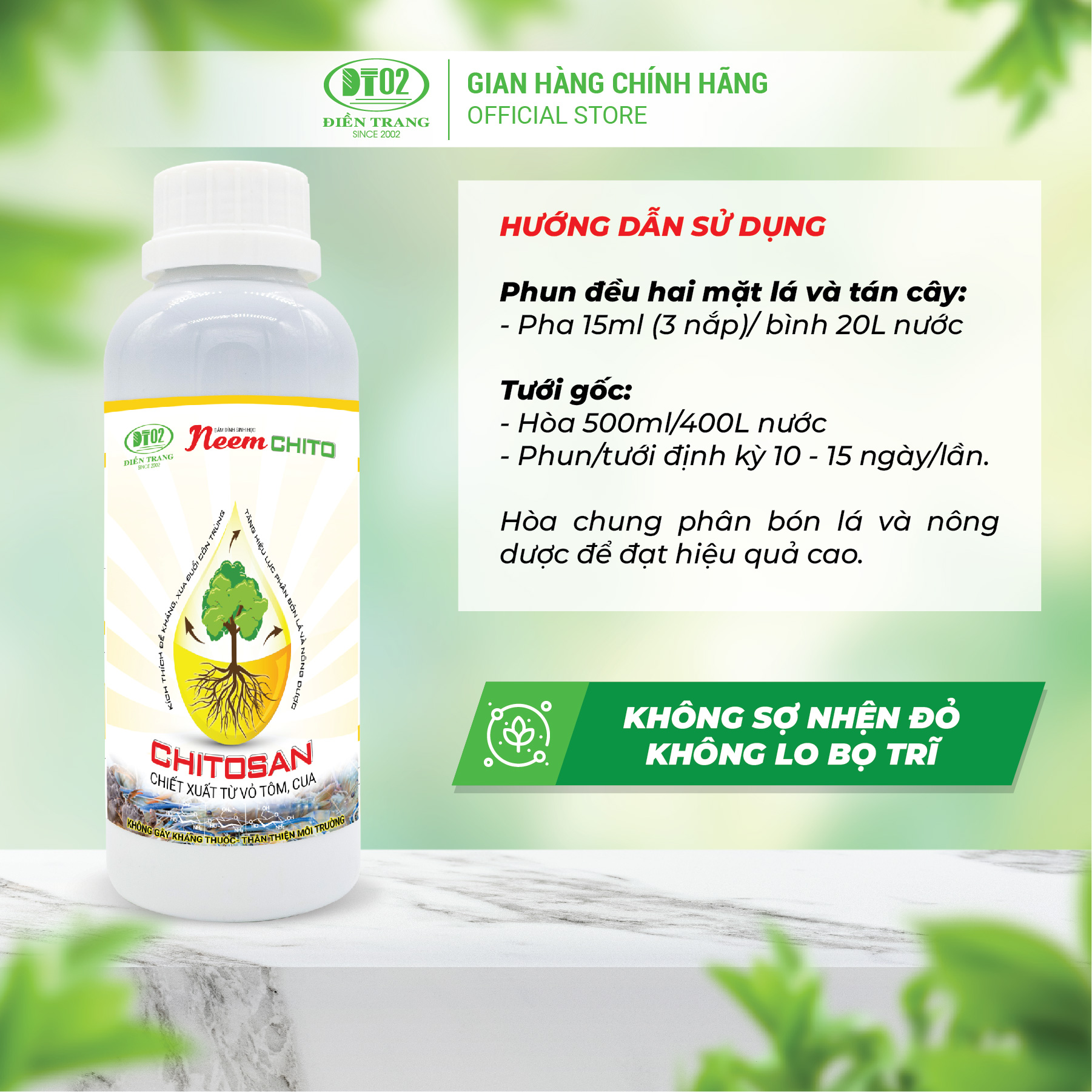 Combo 2 neem chito 500ml tặng 1 hủ Meta rose chuyên dùng cho hoa và kiểng