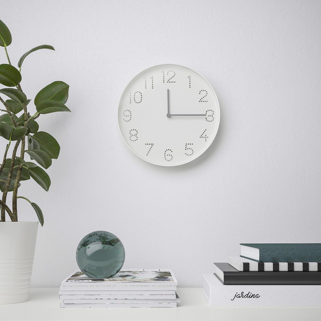 Đồng hồ IKEA TROMMA trắng mẫu mới