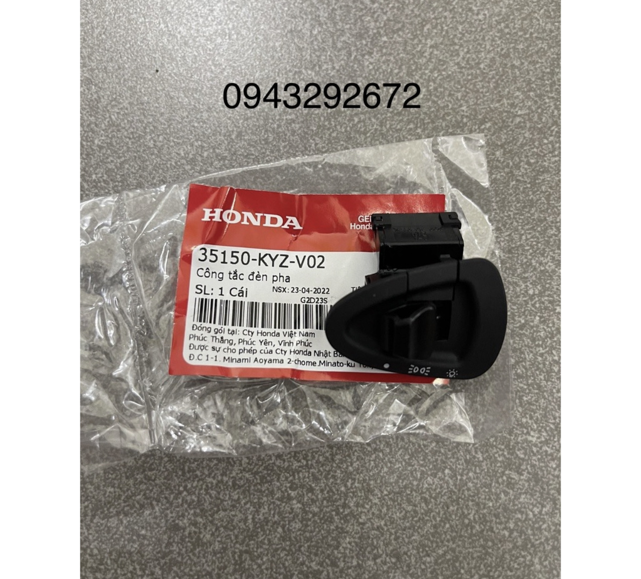 Công tắc đèn pha Ws110, Rsx110, Future 125 Honda ( 35150KYZV02 )