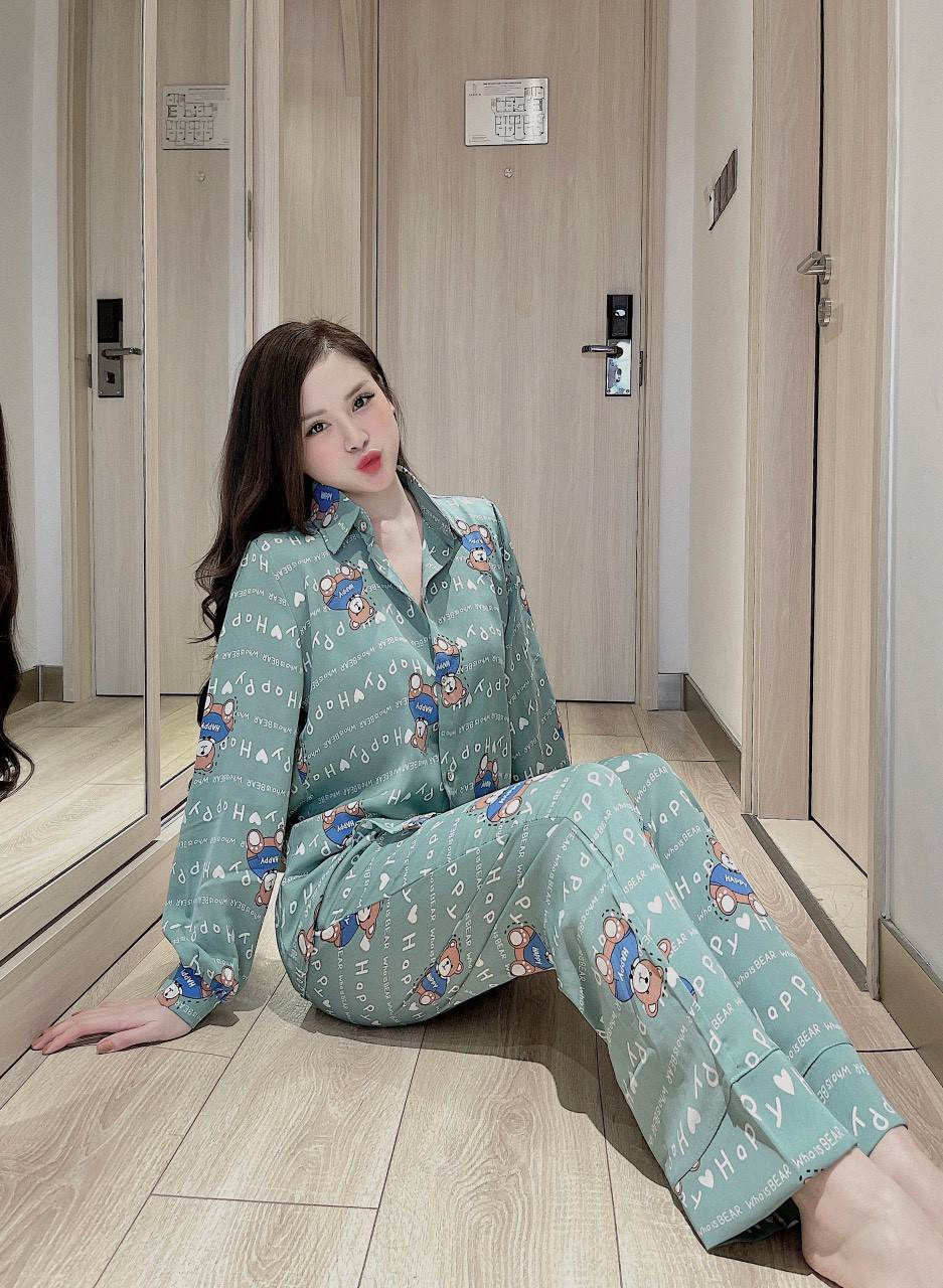 Pijama lụa mango tay dài 40-62kg