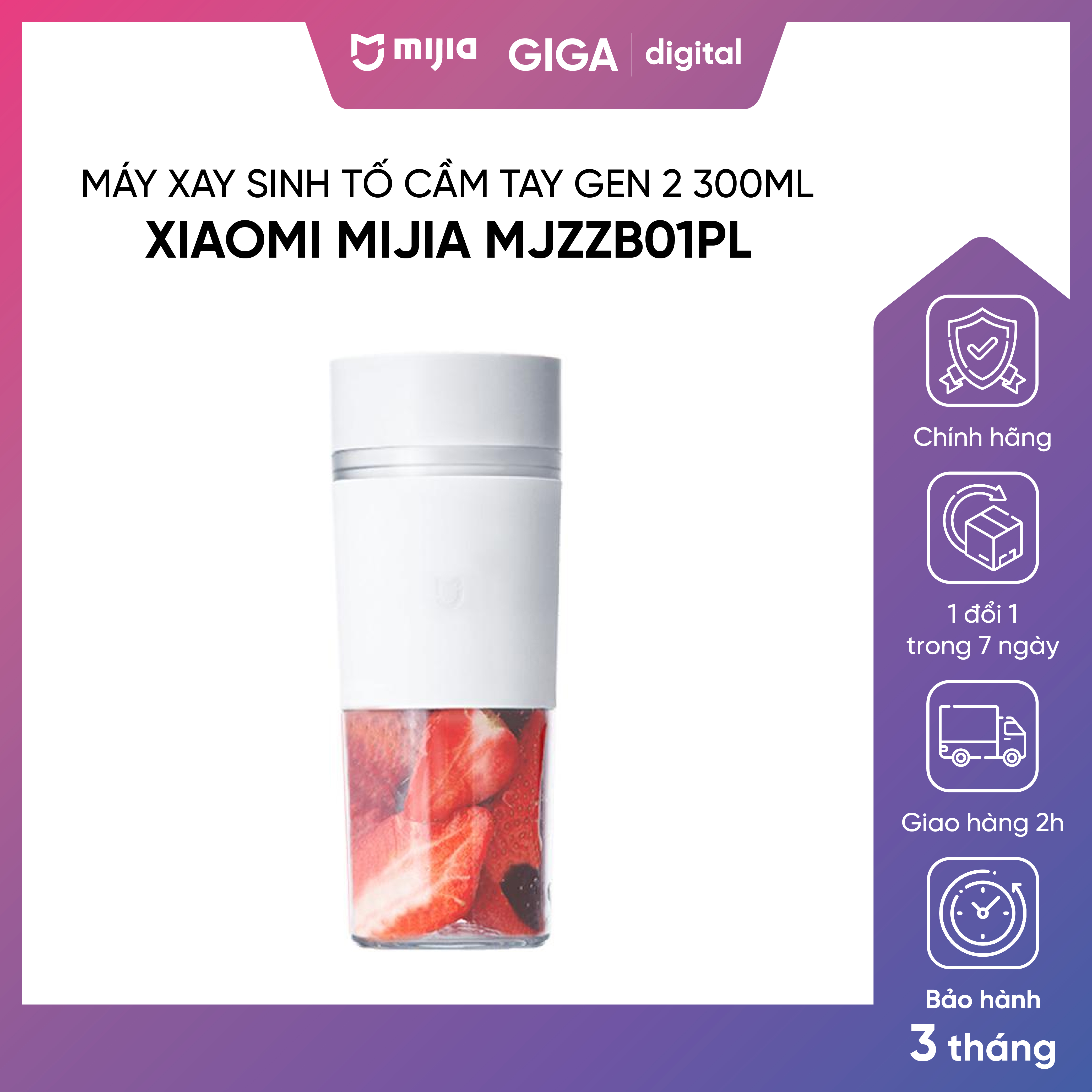 Máy xay sinh tố cầm tay xiaomi mijia mjzzb01pl gen2 - 300ml
