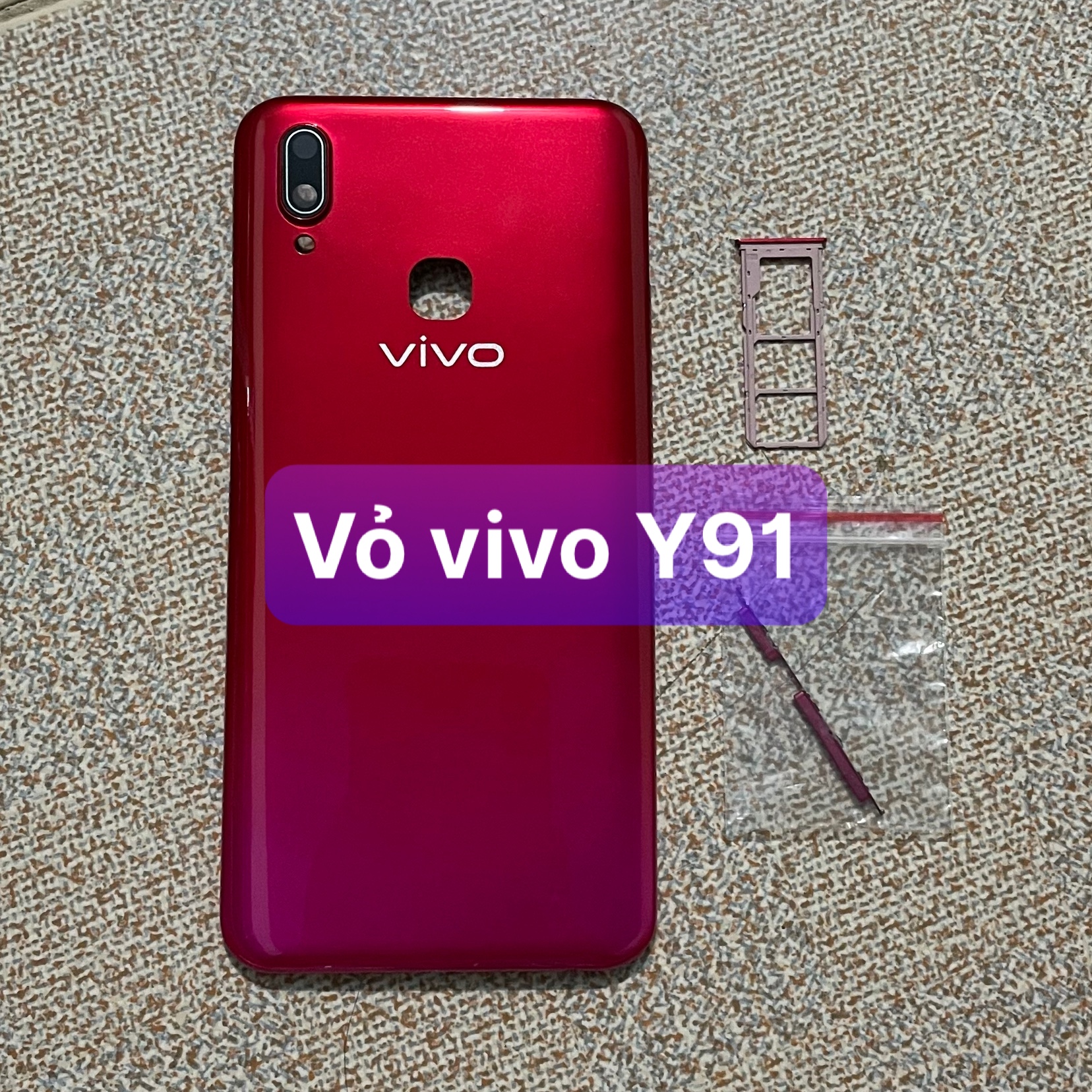 lưng vỏ vivo Y91 (kèm khay sim)